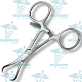 Bone Holding Reposition Forceps Curved w/ Sharp Tips 9 cm Surgical Instruments