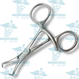 Bone Holding Reposition Forceps Curved w/ Sharp Tips 9 cm Surgical Instruments
