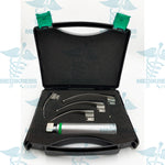 Macintosh Fiber Optic Laryngoscope with 4 Blades & Metal Body Surgical Instruments