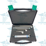 Miller Conventional Laryngoscope with Bulb light, 4 Blades & Metal Body Surgical Instruments