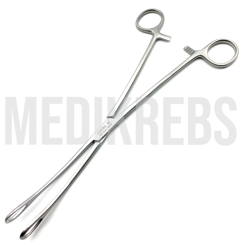 Smooth Ringed Forceps Foerster Sponge Holding Forceps Curved Smooth Jaws 25 cm | Ring handled ...