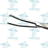 Kocher Hemostatic Forceps Curved Serrated Jaws 1 x 2 Teeth 16 cm