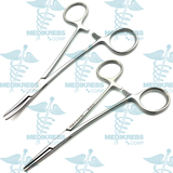 Halsted Mosquito Hemostatic Forceps Straight & Curved 12 cm