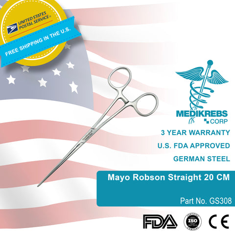 Products Mayo Robson Intestinal Clamp Forceps Straight 20 cm German Steel
