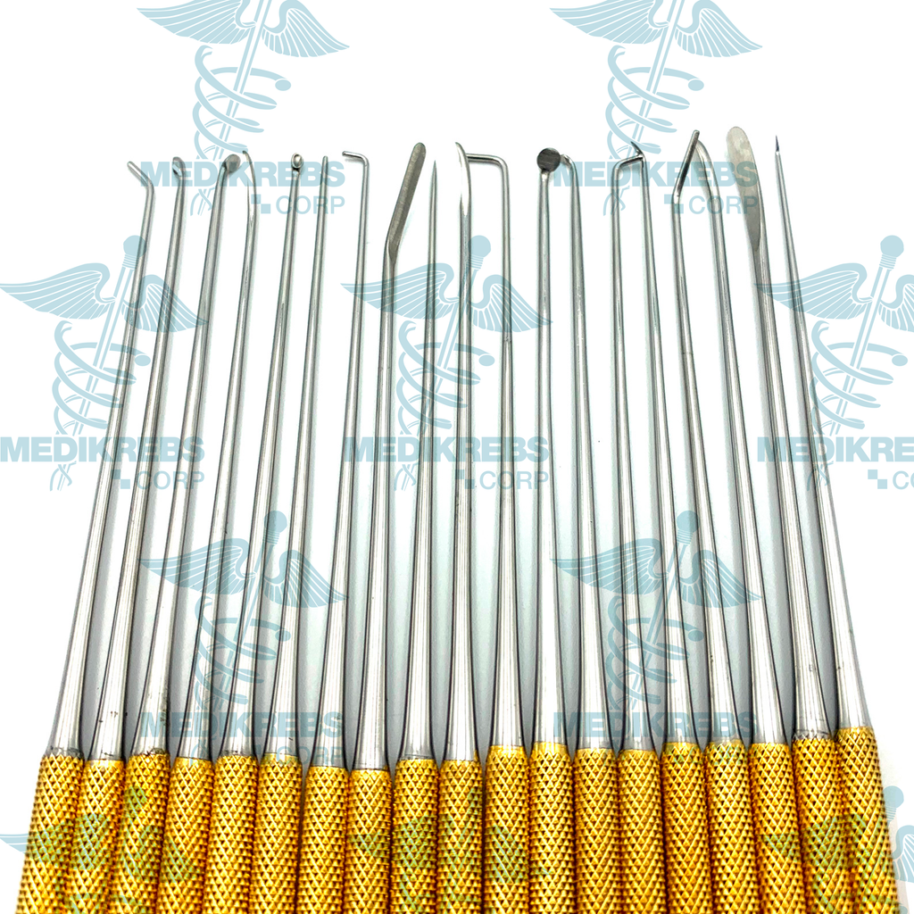 Set Di 20 Micro Dissettori Rhoton Per Neurochirurgia – Strumenti Chirurgici Professionali CE