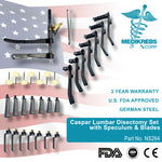 Caspar Lumbar Disectomy Set with Speculum and Blades Surgical Instruments