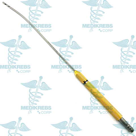 Liposuction Cannula and Handle Set, Curved 4 mm x 30 cm
