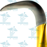 Breast Retractor Double Ended Blades w/ Teeth 38 mm x 70 mm x 31.5 cm