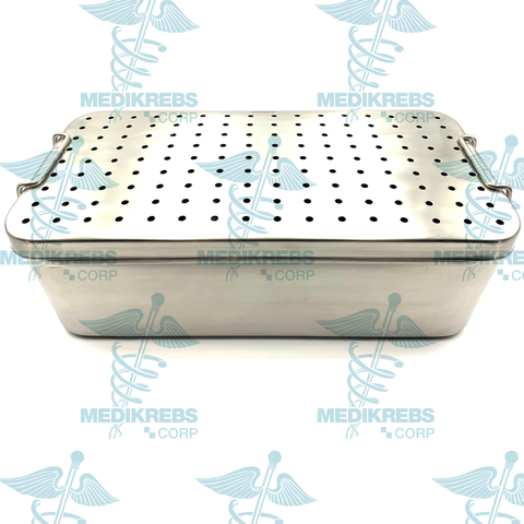 Stainless Steel Sterilization Tray 14'' x 7'' x 3'' (35 x 18 x 7.5 cm)