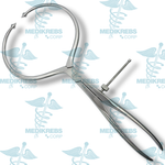 Pelvic Forceps maximum open 19 cm x 38 cm length with pointed balls tip Surgical