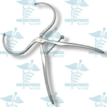 Pelvic Forceps maximum open 19 cm x 38 cm length with pointed balls tip Surgical