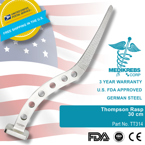 Thompson Rasp Bone 30 cm Orthopedics Surgical Instruments