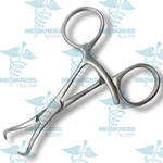 Bone Holding Reposition Forceps Curved w/ Sharp Tips 9 cm Surgical Instruments
